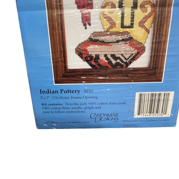 Counted Cross Stitch Southwest Native American Indian Pottery Kit Candamar - Picture 5 of 6